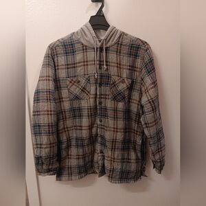 Weatherproof Plaid Hooded Men's Jacket Size Large